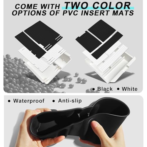 BestEvMod 5PCS Console Organizer for 2025 2026 Tesla Model Y Juniper(White) - size: Juniper |5PCS White