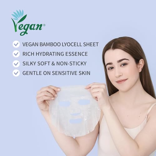 #OOTD Hyaluronic Acid Face Mask, Korean Vegan Hydrating Sheet Mask, 10 Pack - color: [10 Count] Hyaluron