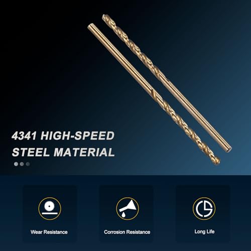 PATIKIL #46 Drill Bit Micro 4341 High-Speed Steel for Thin Metal 10 Pack - size: #46