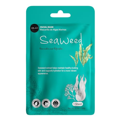 Celavi Korean Face Mask Sheet Set, Spa Masks, 12 Pack Rice - color: Brightening Mix, size: 1 Count (Pack of 12)