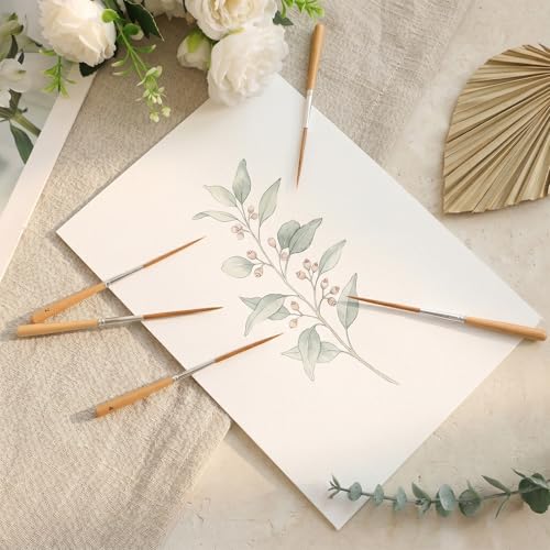 5 Pcs Long Liner Brushes Pinstriping Brush Detail Paint Brushes