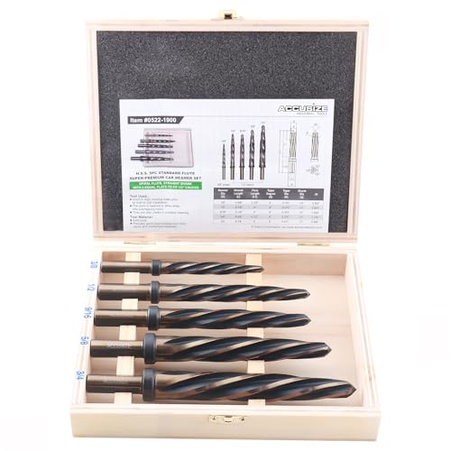 Accusize Chucking Reamer Set, 3/8", 1/2", 9/16", 5/8", 3/4", Premium Kit - size: 3/8", 1/2", 9/16'', 5/8", 3/4", Premium kit