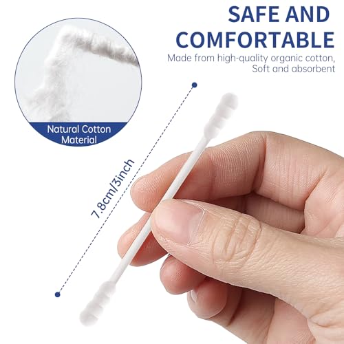 Cotton Swabs, 800 Count Double Spiral Tipped with Paper Stick, Cotton Buds for Makeup, Personal Care, Crafts - size: Double Spiral Head