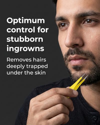 Majestic Bombay Fine Point Tweezers, Eyebrows, Facial Hair, Women and Men - color: Yellow