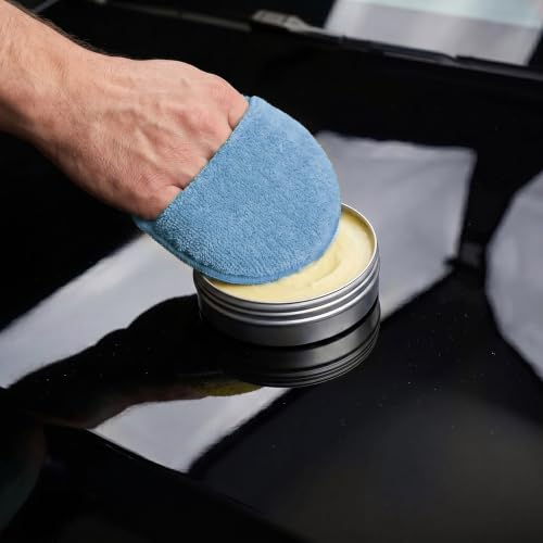 12Pcs 5-Inch Microfiber Foam Wax Applicator Pads with Finger Pocket - color: Solid Blue, size: 12pcs