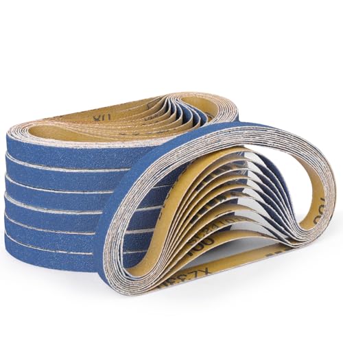 10-Piece Premium 1 x 30 Inch Zirconia Sanding Belts 100 Grit - color: 100 Grit, size: 1x30 Inch