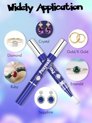 Jewelry Cleaner Pen 2Pack, Quick Sparkle Diamond Ring Cleaner Pen Stick