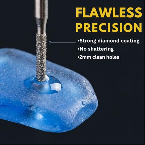 2mm Diamond Drill Bits for Ceramic 30 Pcs Set of Diamond Dremel Bits - size: 2mm