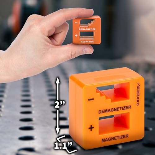 Screwdriver Bit Magnetizer & Demagnetizer Tool, Orange, 3 Pack - color: Orange