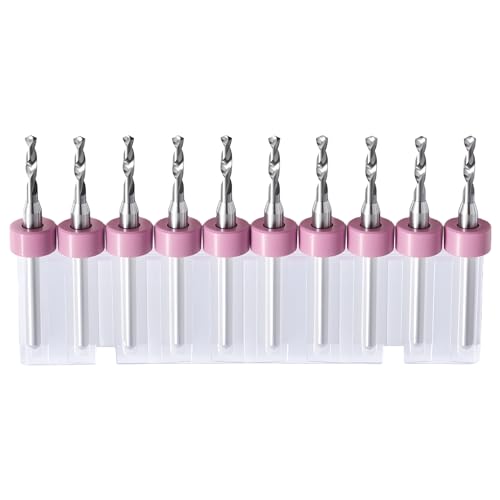 10PCS 1.7mm Tungsten Carbide Shank Micro Drill Bits for PCB - size: 1.7mm (CED)