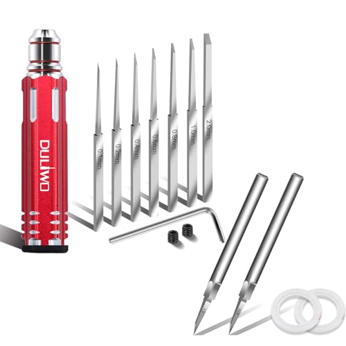 Model Scriber Chisel + Ultra-Sharp Tungsten Steel Blades (0.10mm & 0.15mm)