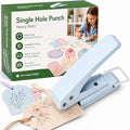Hole Punch Heavy Duty, 1/4 in Single Hole Punch for Crafts, One Hole Paper Puncher & Perforadora de Papel, Easy and Smooth Punching for Classroom & Office Tasks, Crafts
