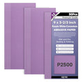 30-Sheet Premium White Corundum Wet Dry 2500 Grit Sandpaper - size: 9 x 3-2/3 Inch, style: 2500 Grit