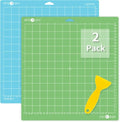 HTVRONT Cutting Mats 12x12, 2 Pcs, Compatible with Cricut Maker/Explore - color: Green, Blue, size: 12X12in