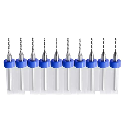 10PCS 0.6mm Tungsten Carbide Shank Micro Drill Bits for PCB - size: 0.6mm (CED)