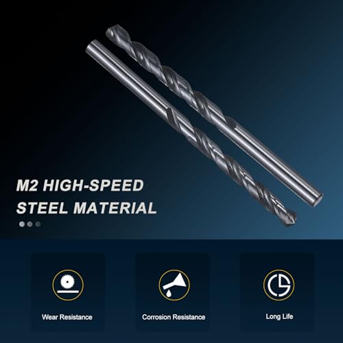 PATIKIL #17 Drill Bit Micro M2 High-Speed Steel 135° for Metal 12 Pack - size: #17 (4.394mm）