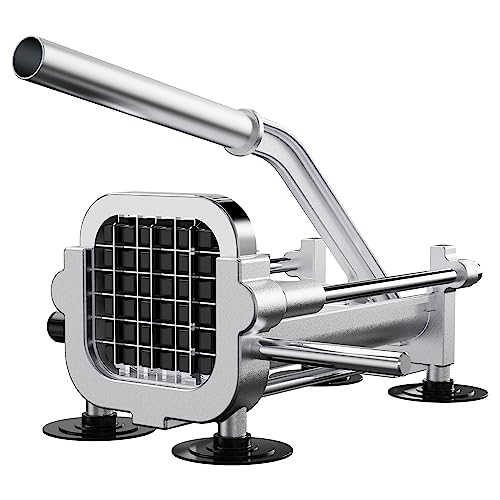 Eascandy French Fry Cutter, Heavy Duty Potato Slicer, Stainless Steel Potato Cutter with 1/2 Inch Blades for Sweet Potato, Carrot, Yam, Cucumbers. - size: 1/2 Cutter