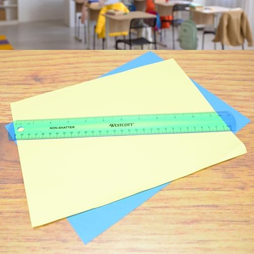 Westcott Shatterproof Ruler, 12-Inch, Blue, 16010 - color: Blue