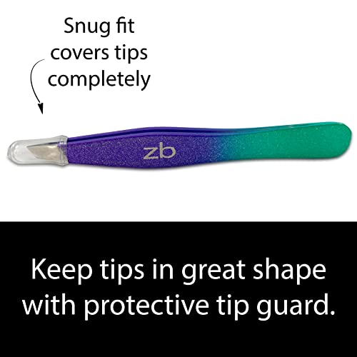Zizzili Basics Tweezers - Limited Edition Mermaid Slant Tip - Best Tweezer for Eyebrow, Facial Hair Removal and your Precision Needs - color: Mermaid