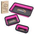 GOOACC 3 Sizes Collapsible Magnetic Parts Tray Set Pink - color: Pink