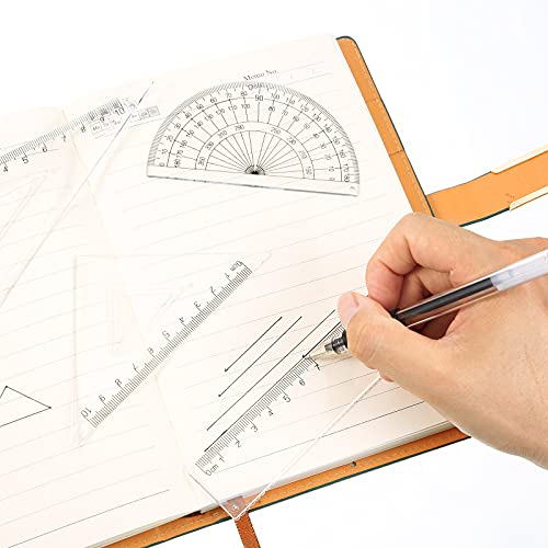 Zonon 11 Pcs Architect Scale & Geometric Drawing Template, Stylish, Yellow - color: Yellow, style: Stylish