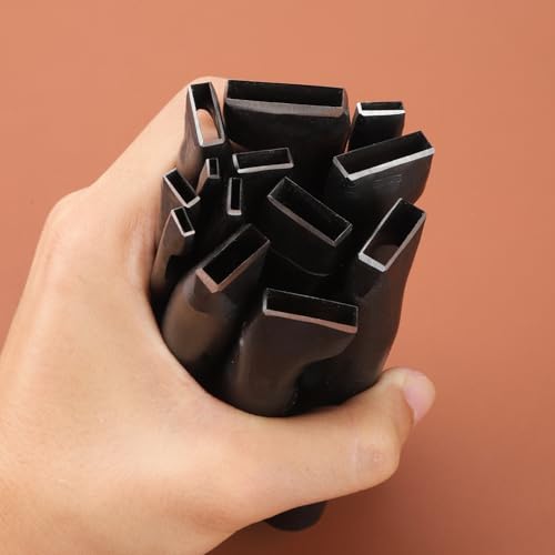 WUTA 13 Pcs Rectangle Leather Hole Punch Set, High Carbon Steel Punching Tool, Hollow Punch Cutter Set for Belt & Crafting（13 Pcs Set） - size: 13 Pcs Set