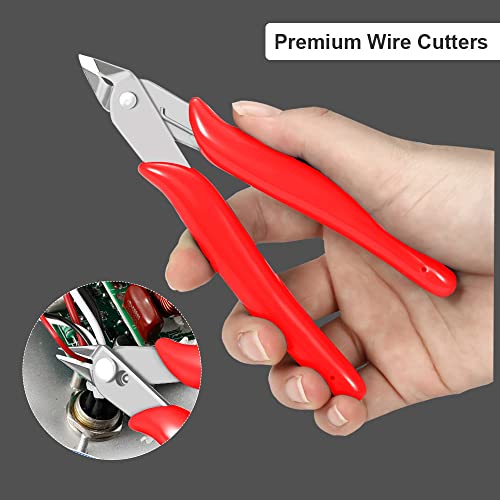 MONVICT 5 Inch Micro Wire Cutters, Flush Cutters Ultra Sharp Cutting Edge - color: 5"- Pack 1