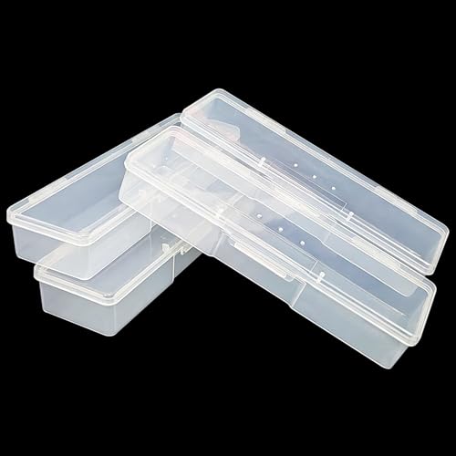 4PCS Nail Storage Manicure Tool Box, Nail Implement Box (Clear-4pcs, Small) - color: Clear-4pcs, size: Small