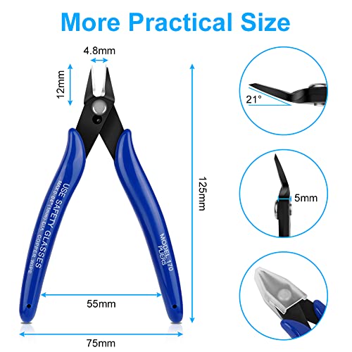 Ainiv Wire Cutters, 2PCS Spring-loaded Side Cutters Flush Cutter - color: Wire Cutter-2pcs, size: 2pcs