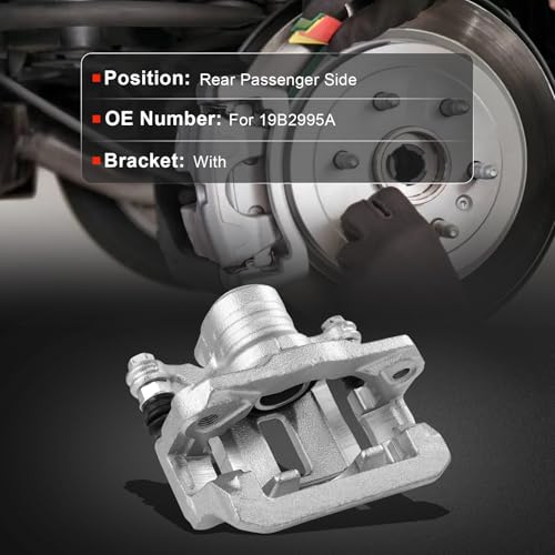 cciyu Rear Right Disc Brake Caliper Assembly w/Bracket 19B2995A - size: Rear Right[19B2995A]