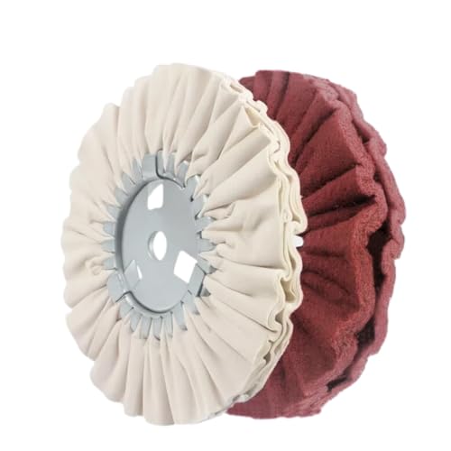 2 Pcs 8'' Airway Buffing Wheels with 5/8'' Arbor - style: Cotton+Non woven Wheels