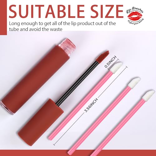 Teenitor 600 Pcs Lip Applicators, Doe Foot Lip Brush Wands Pink - color: Pink