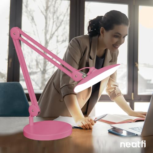 Neatfi 9.84-Inch Round Weighted Lamp Base, 19.62 lbs (Pink) - color: Pink