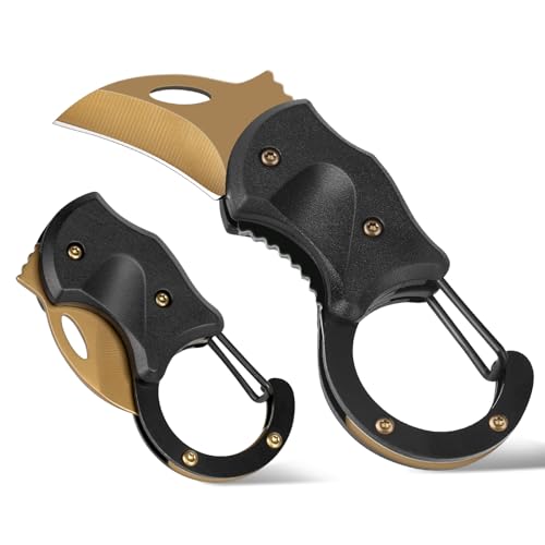 FUNBRO Small Pocket Knife for Men, Edc Knives Tool - color: 1 Pack Gold