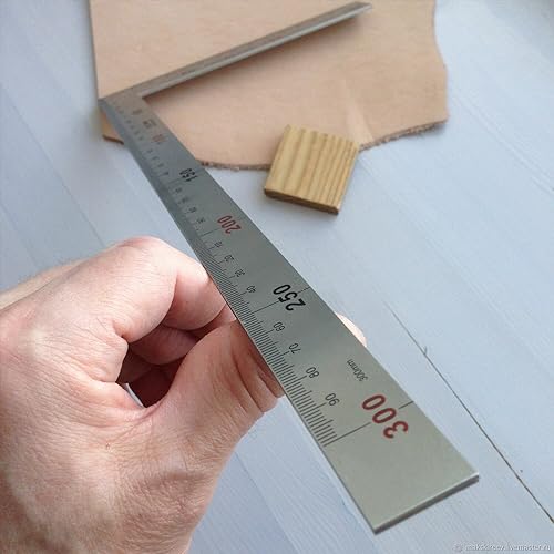 Right Angle Ruler 150x300mm Stainless Steel L Shape 90 Degree - style: 2mm Thickness