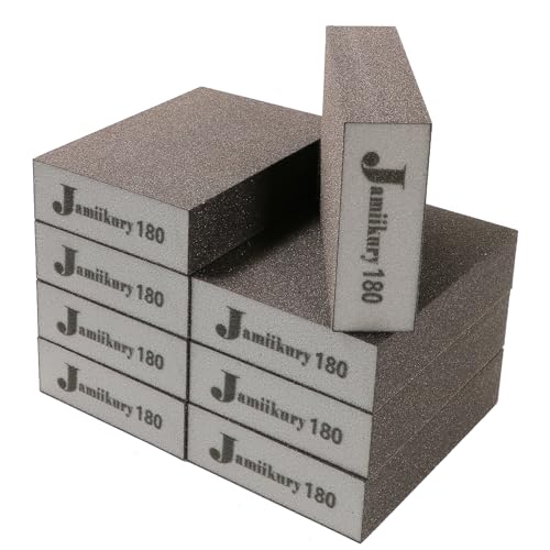 180 Grit Sanding Block, Jamiikury Fine Sanding Sponge, 8pcs - size: 180 Grits