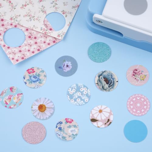 Circle Punch 0.87inch Solid Circle Punch for Junk Journal & Scrapbooking - color: 0.87" Circle Punch Blue