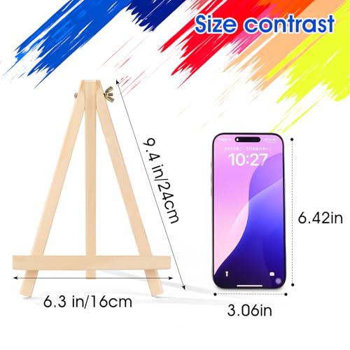 12 Pack 9 Inch Wood Easels, Easel Stand for Painting Canvases - style: 12 Pack