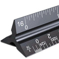 Architectural Scale Ruler, Imperial Measurement, Architect Triangular Ruler - color: Black