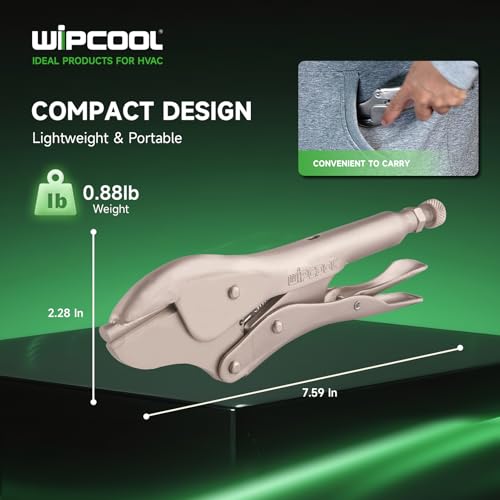 WIPCOOL Pinch Off Plier Locking Pinch-Off Vise Grips Tool, Precision Knurled Adjusting Nut, Pipe Sealing Lock Tool Clamping Fitting