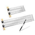 POWERTEC 6'' & 12'' Stainless Steel Precision Marking T-Square, T Rule w/Pencil for Measuring, Scribing, Setting Up Bits Height, Woodworking & Crafting Marking Tools for Drill Press,Table Saw 80032 - style: 6" & 12" T Square