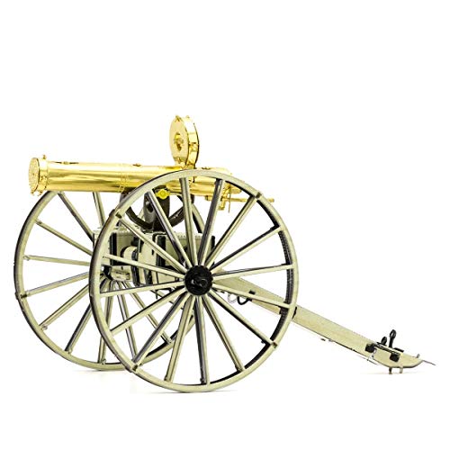 Metal Earth Fascinations Wild West Gatling Gun 3D Metal Model Kit Bundle with Tweezers