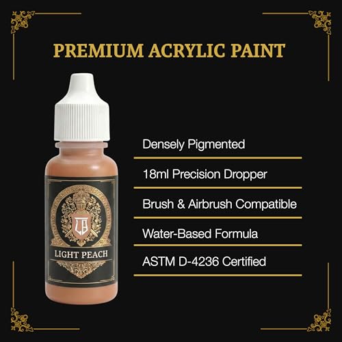 Ludus Bellum Miniature Paint Light Peach Color 18ml Dropper Bottle - color: Light Peach