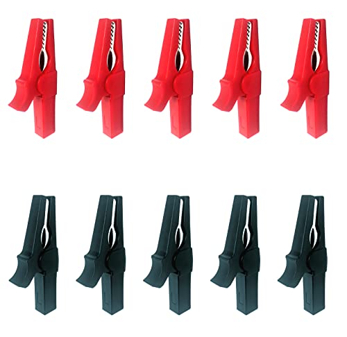 5 Pairs Fully Insulated 30A Safety Test Alligator Clips - style: Alligator clip