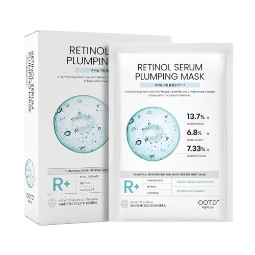 #OOTD Rejuvenating Retinol Wrinkle Sheet Mask(10-Pack) Korean Facial Masks - color: [10 Count] Retinol