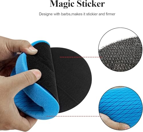 Autolock 6" Buffing Polishing Pads, 6Pcs 165mm Face for 6Inch Backing Plate - size: 6.5 inch 6 pack