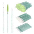 300 Pcs Spoolies Mascara Wands Lip Brushes Micro Swabs Applicator, Disposable Eyelash Brushes Lipstick Tester Makeup Applicator Tool Green - color: Crystal Green