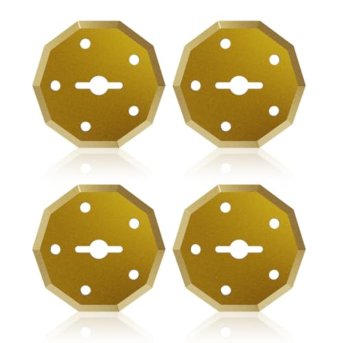 4PCS Titanium Coated Replacement Cardboard Cutter Blades for Cordless Electric Box Cutter, Compatible with All EXPEDMAN Electric Scissors Models ES01