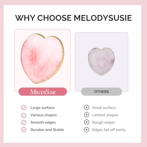 MelodySusie 2Pcs Heart Resin Nail Art Palette with Spatula, Pink & White - size: 2 PCS Heart Shape