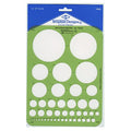 ALVIN TD445 Circle Guide Template, 44 Circles, 7 x 9-1/4 Inches, Drafting Stencil for Architects, Engineers, Artists and Students - style: TD445: 44 Circles, 7 x 9-1/4 in